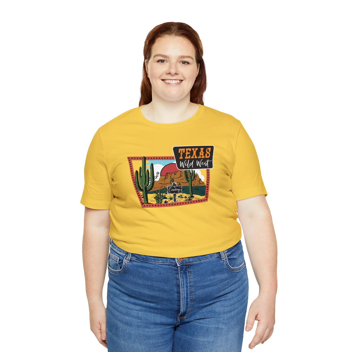 Texas Wild West Unisex Jersey Short Sleeve Tees