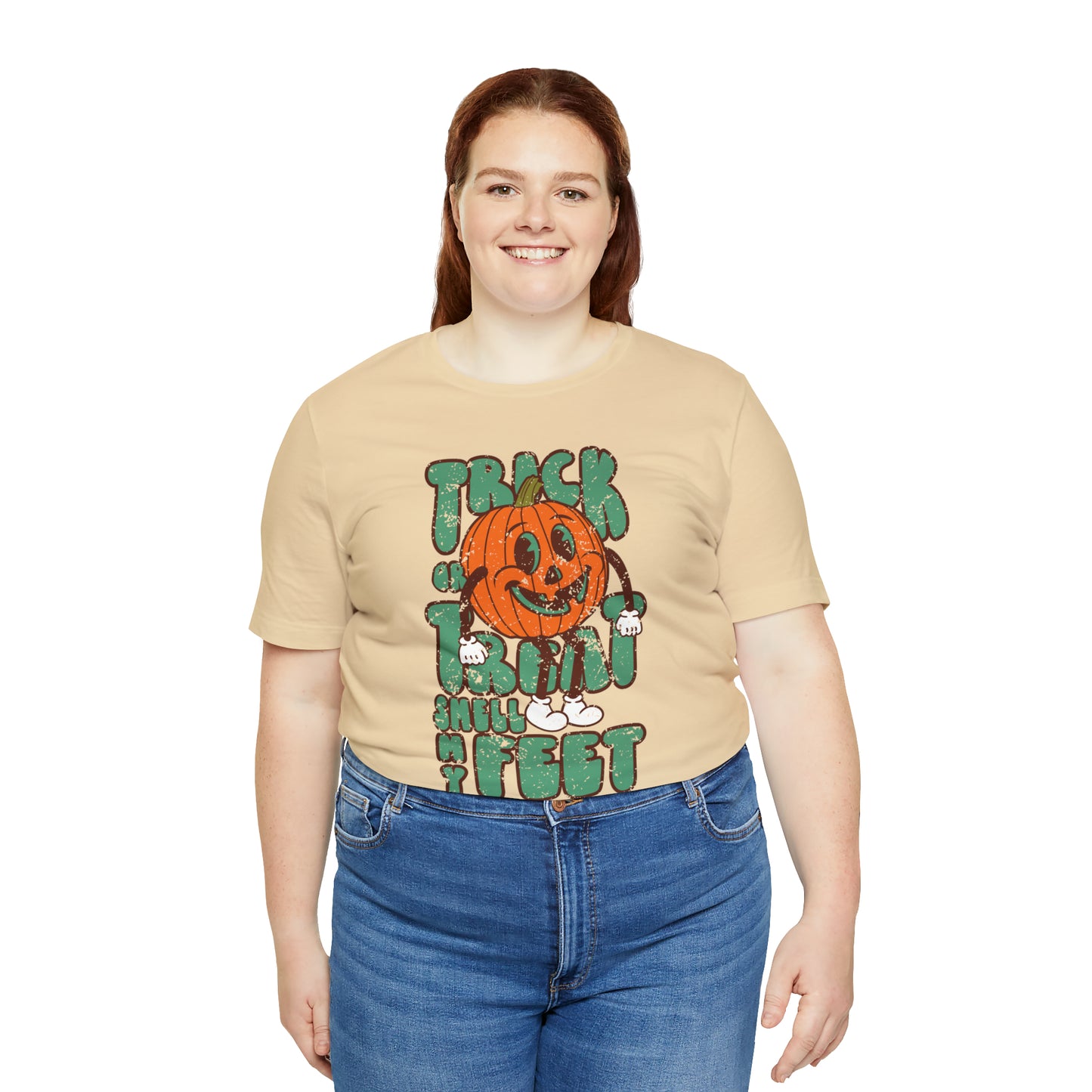 Distressed Trick or Treat Smell My Feet T-Shirt