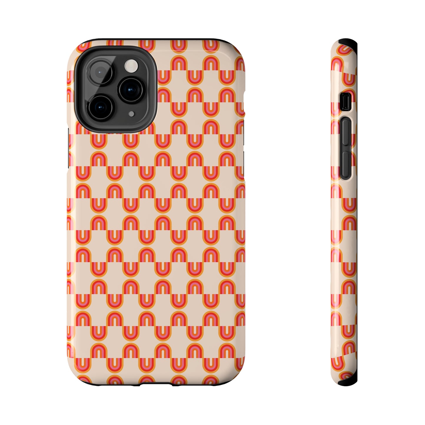 Retro Red Rainbow Pattern Tough Phone Cases