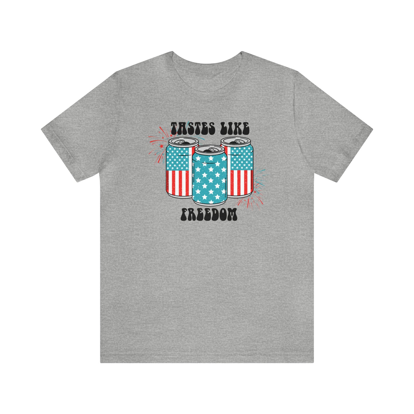 American USA Tastes Like Freedom Beverage Can Unisex Jersey Short Sleeve Tee