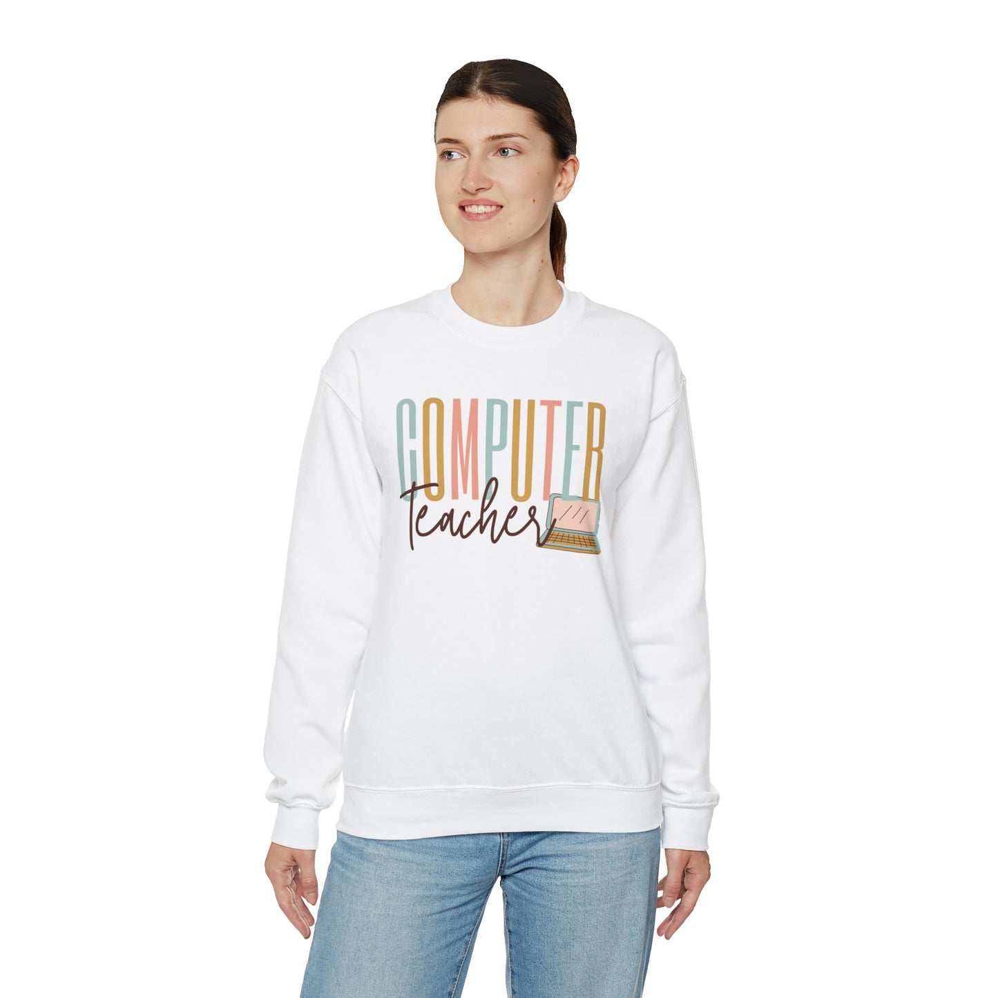 Computer Teacher Heavyweight Crewneck Sweatshirt