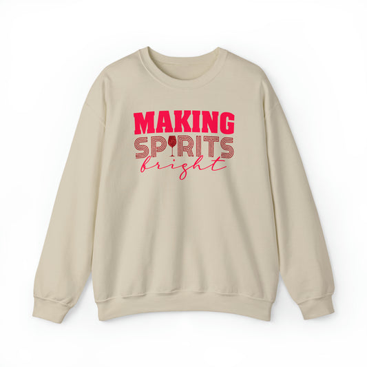 Making SPIRITS Bright Christmas Holiday Drink Up Unisex Heavy Blend™ Crewneck Sweatshirt