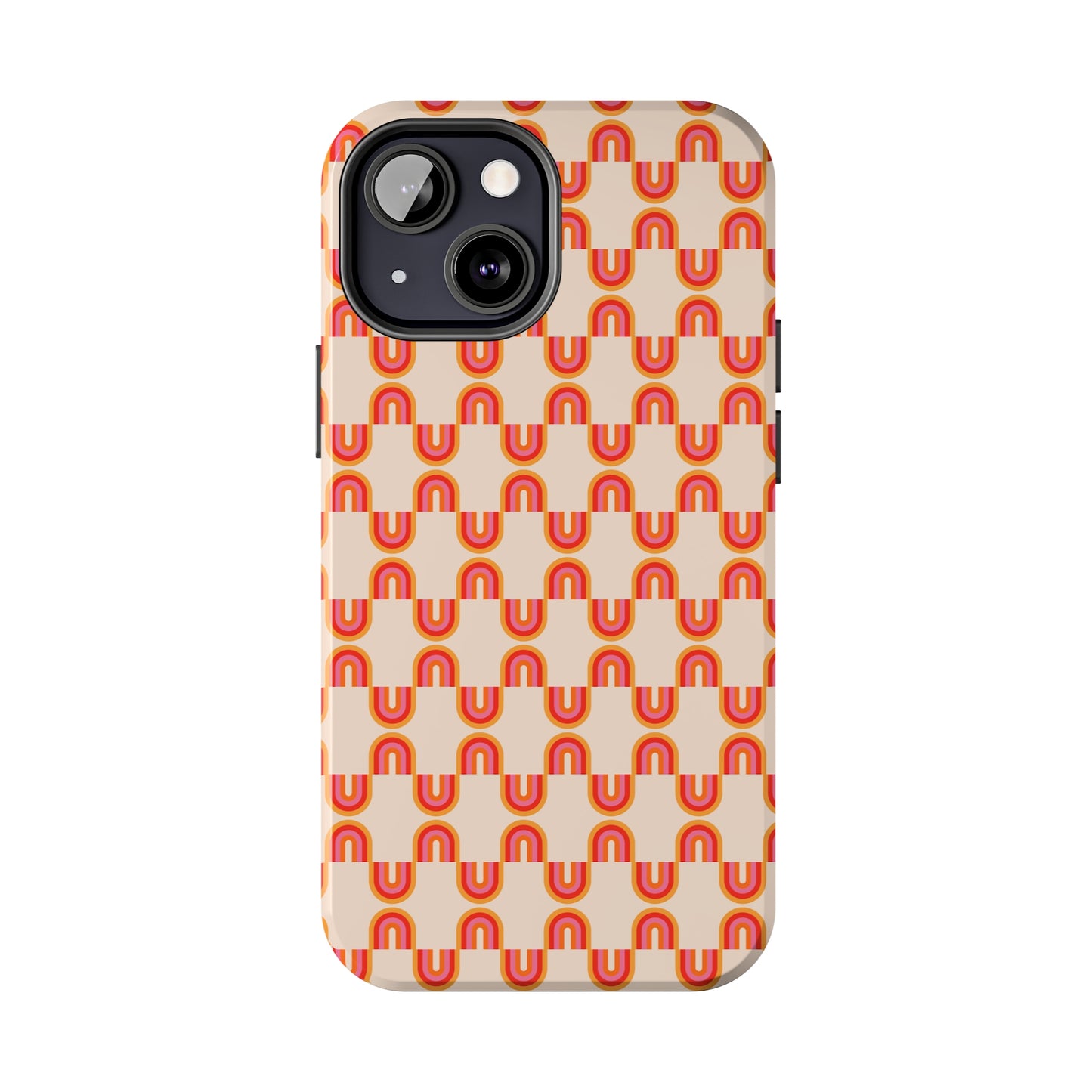 Retro Red Rainbow Pattern Tough Phone Cases