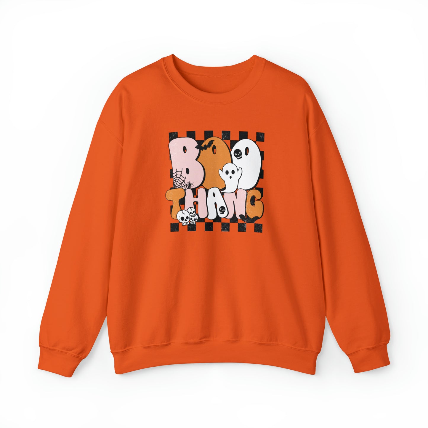 Boo Thang Fall Halloween Retro Warm Colored  Unisex Heavy Blend™ Crewneck Sweatshirt