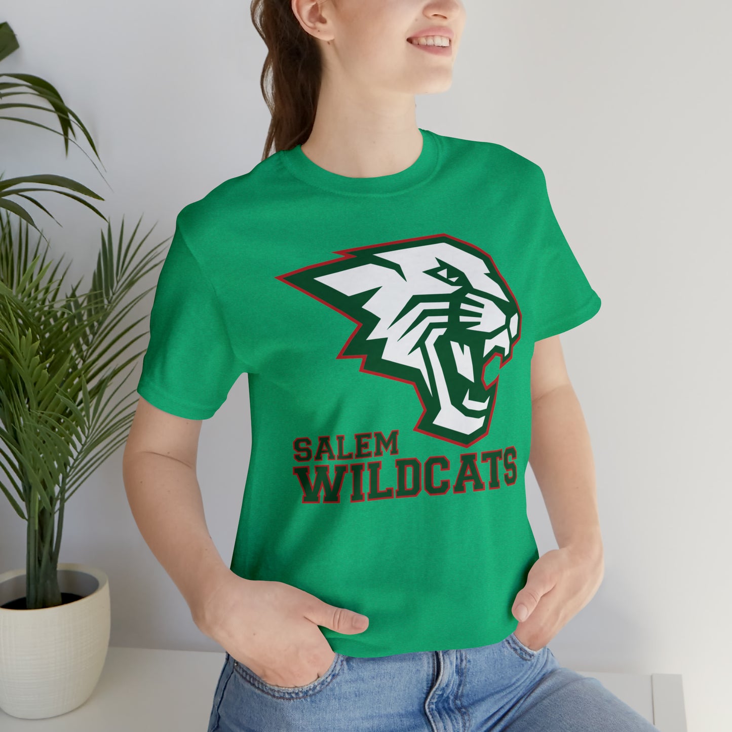 Salem Wildcats Jersey Short Sleeve Tee - Green Print