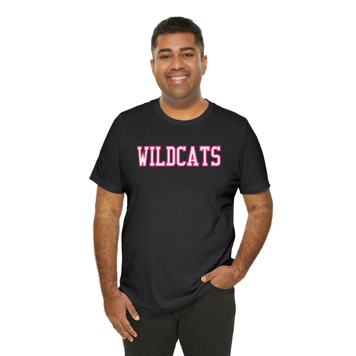 Pink Salem Wildcats Jersey Short Sleeve Tee - Green Print