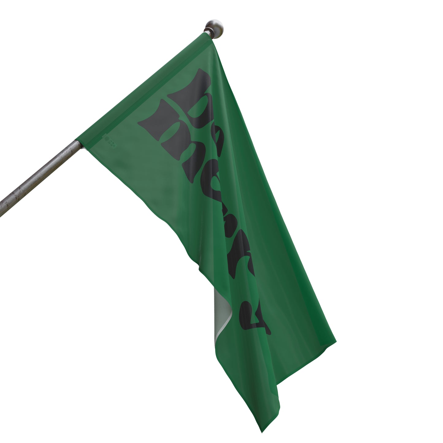 be merry Christmas Holiday Wooden Print Flag - Green