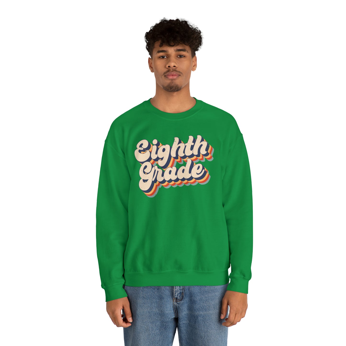 Retro Eighth Grade Unisex Heavy Blend™ Crewneck Sweatshirt