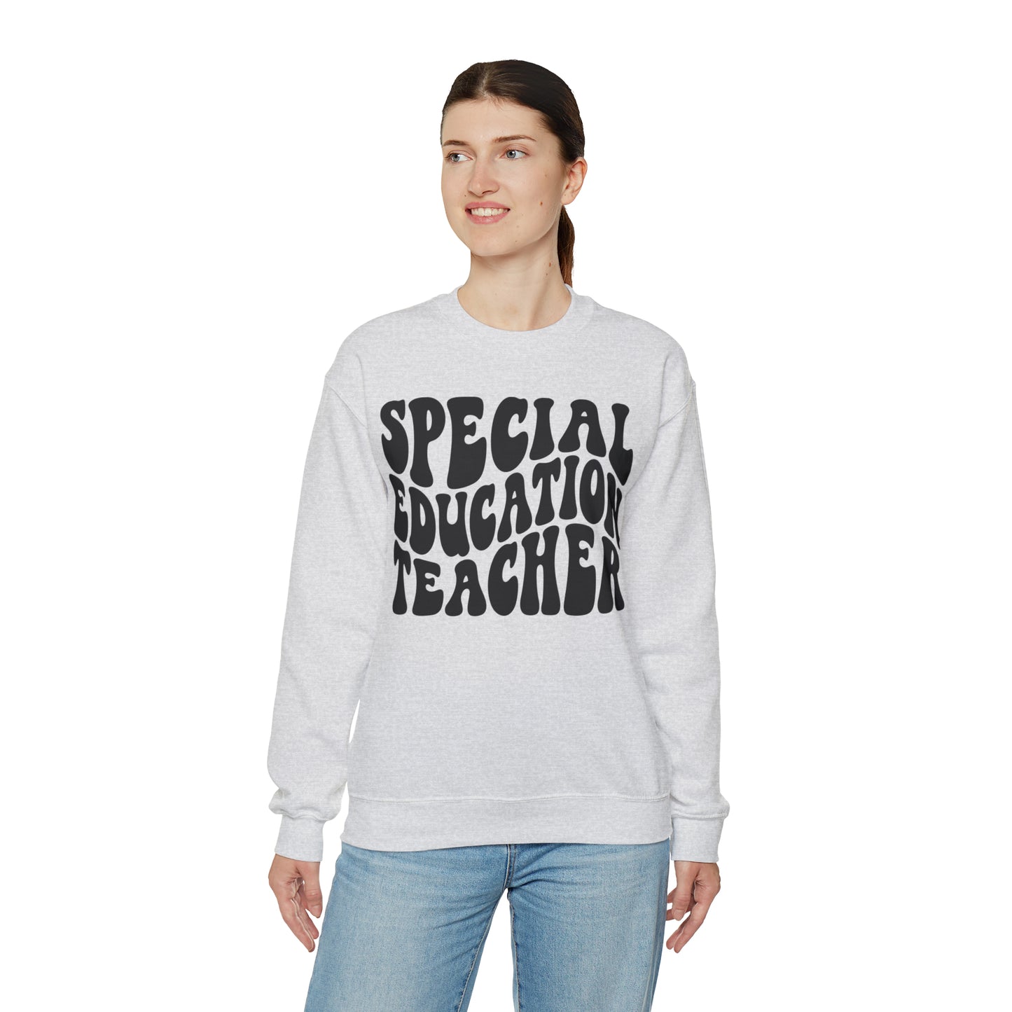 Special Education Teacher Black Logo Unisex Heavy Blend™ Crewneck Sweatshirt