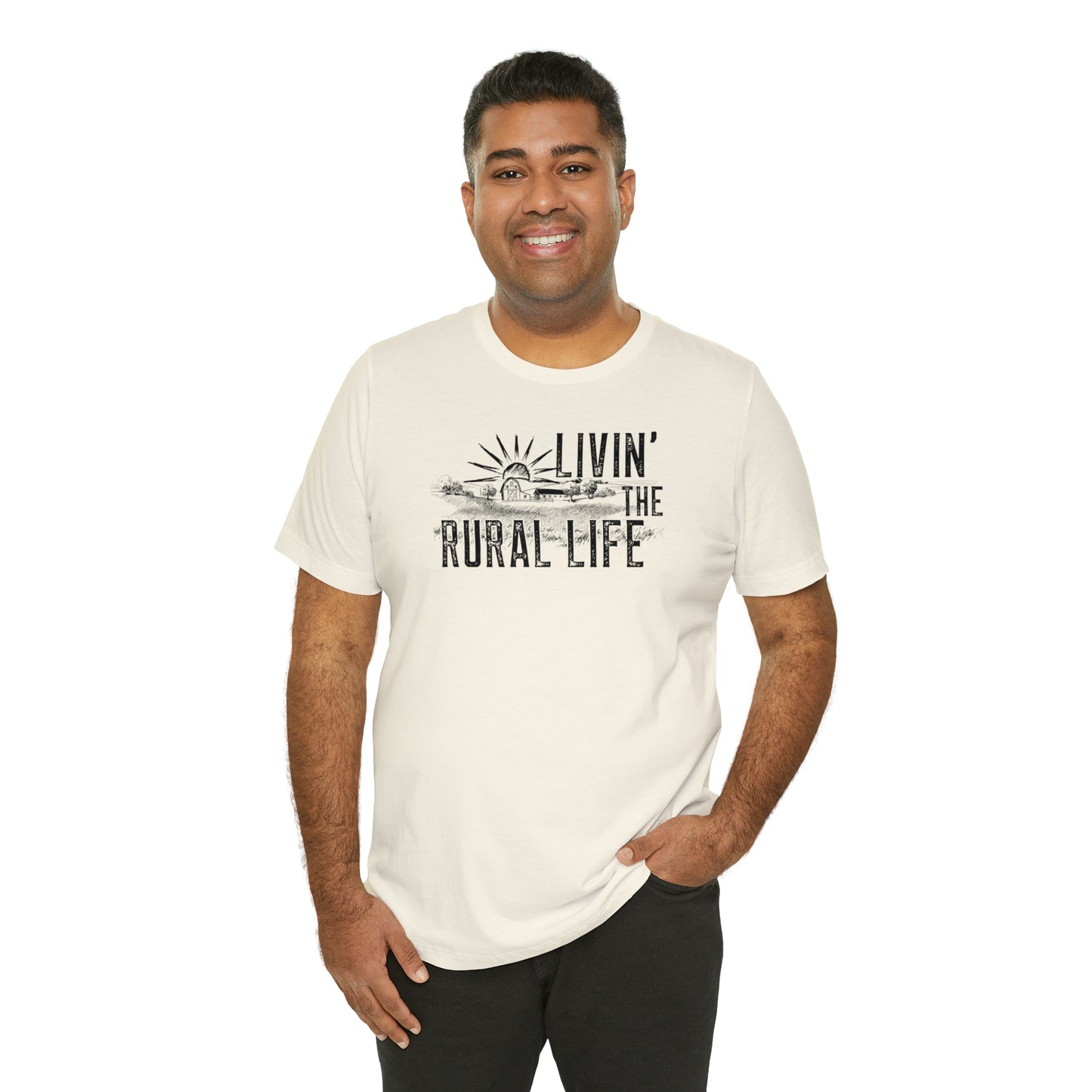 "Livin' the Rural Life" Unisex Jersey Short Sleeve Tee