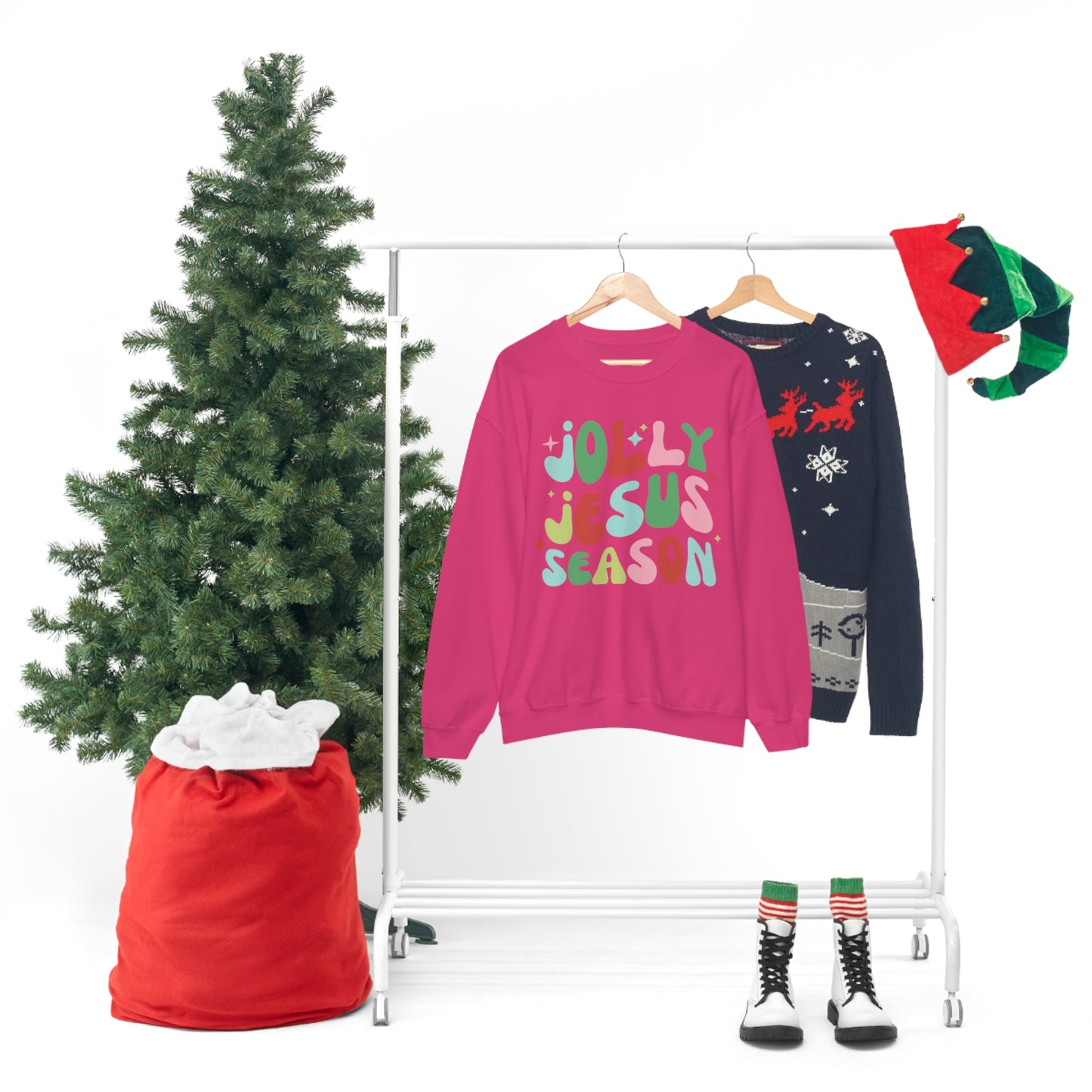 Jolly Jesus Season Heavyweight Crewneck Sweatshirt