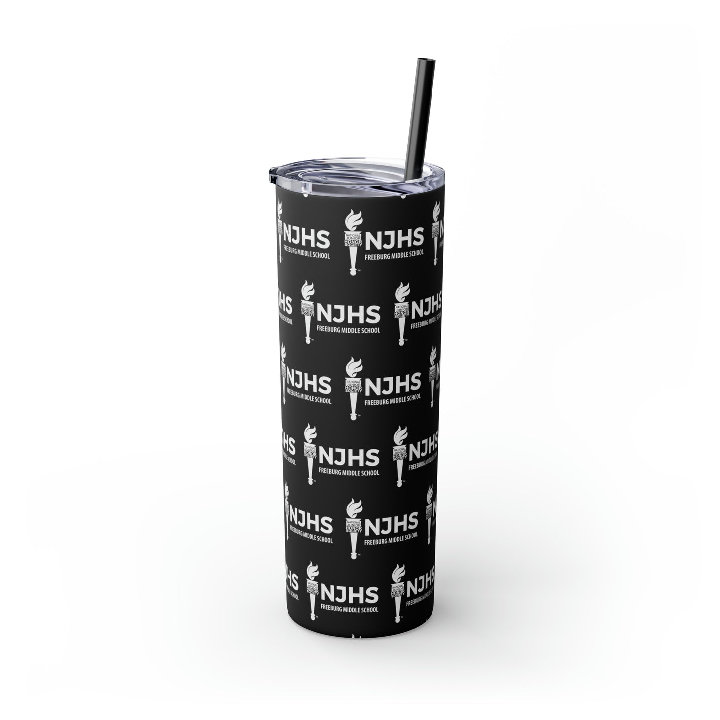 NJHS Logo Skinny Tumbler with Straw, 20oz