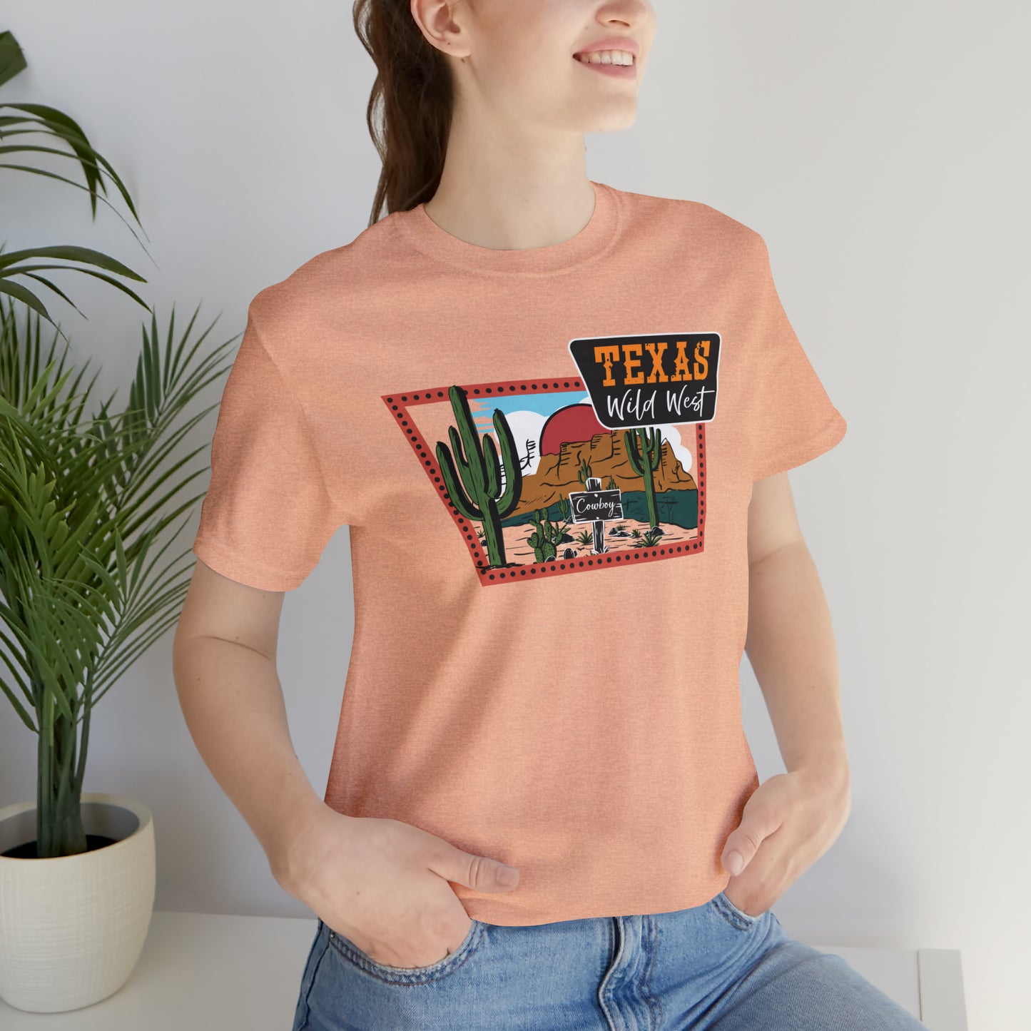 Texas Wild West Unisex Jersey Short Sleeve Tees