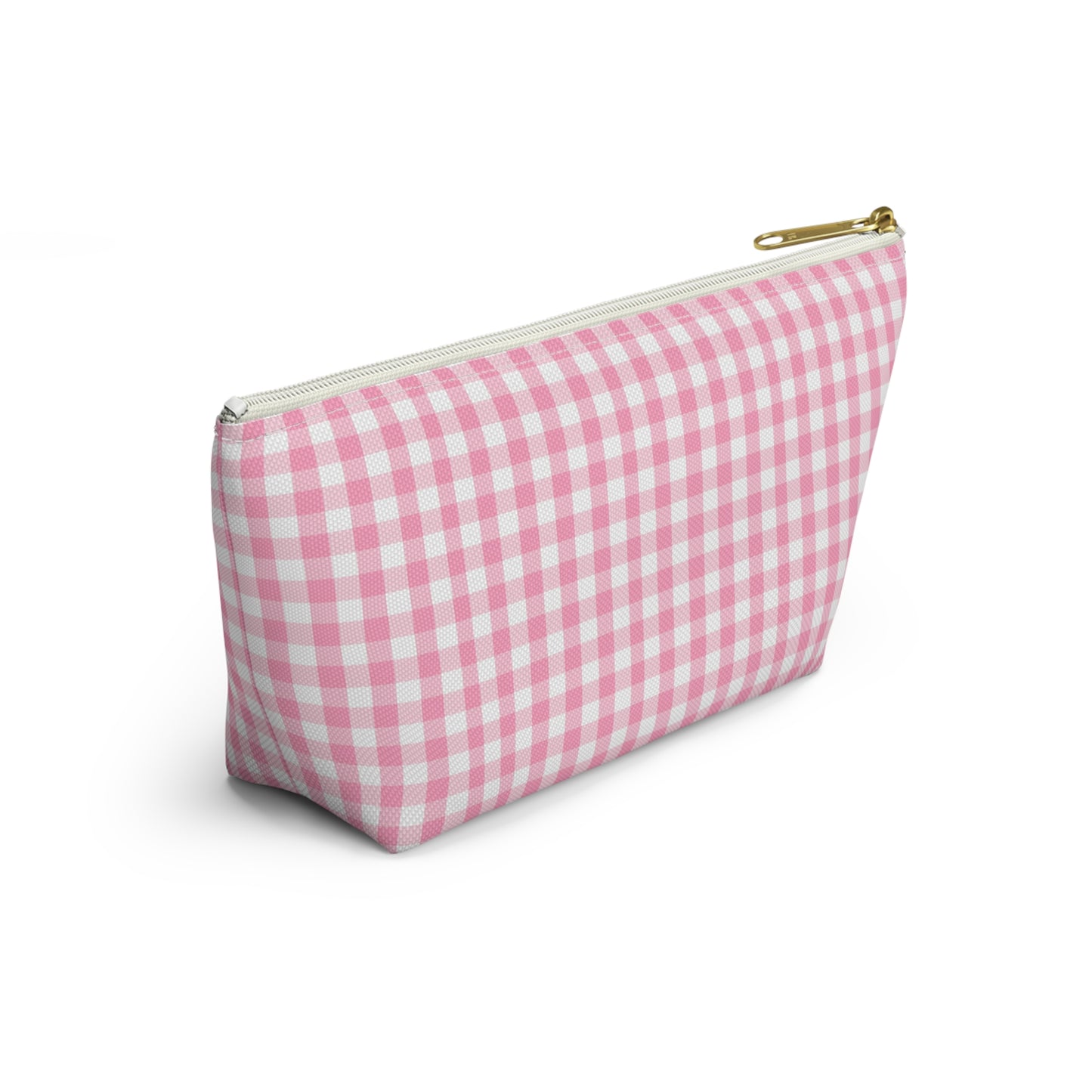 Dolly Portrait Pink Checkerboard Accessory Pouch w T-bottom