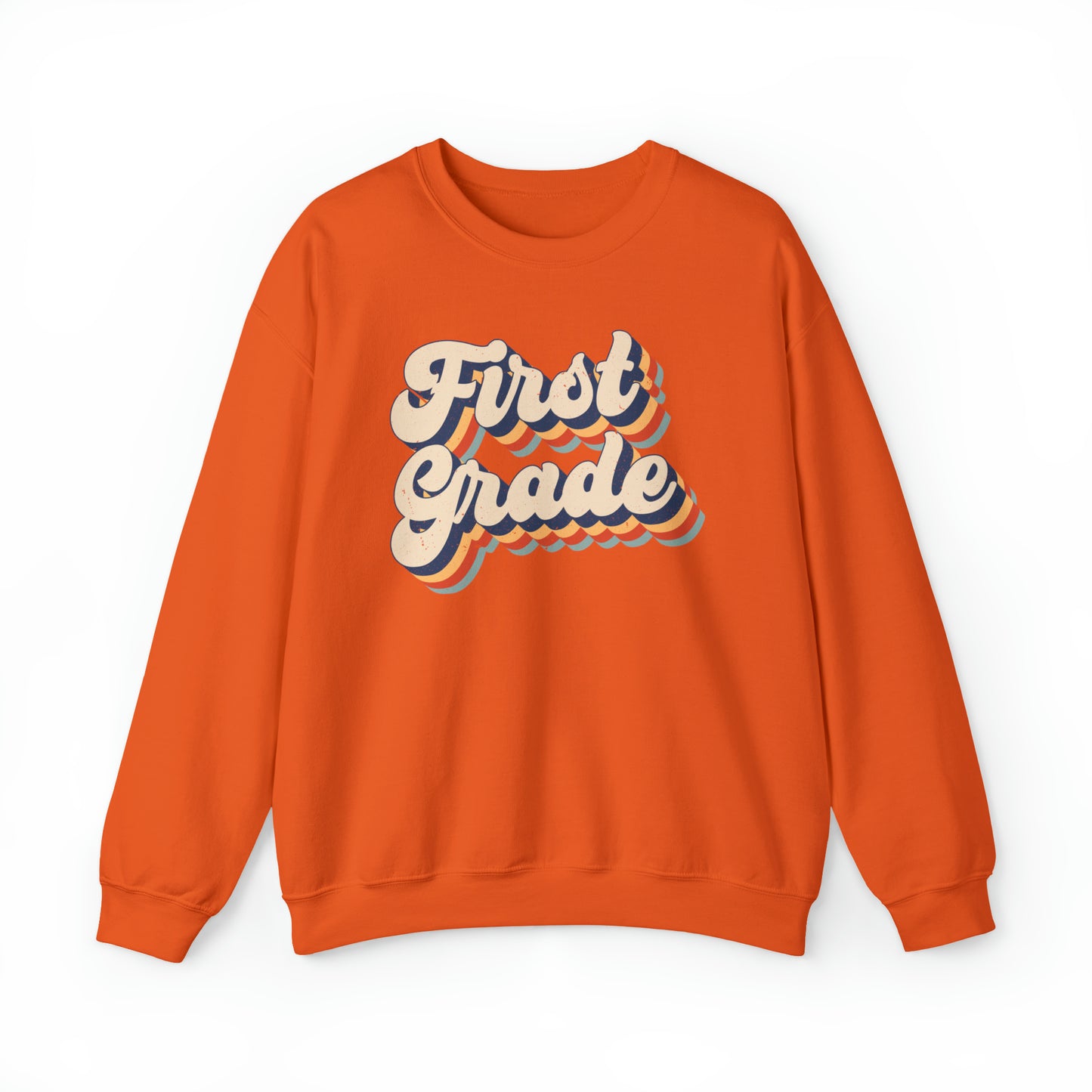 Retro 1st Grade Unisex Heavy Blend™ Crewneck Sweatshirt