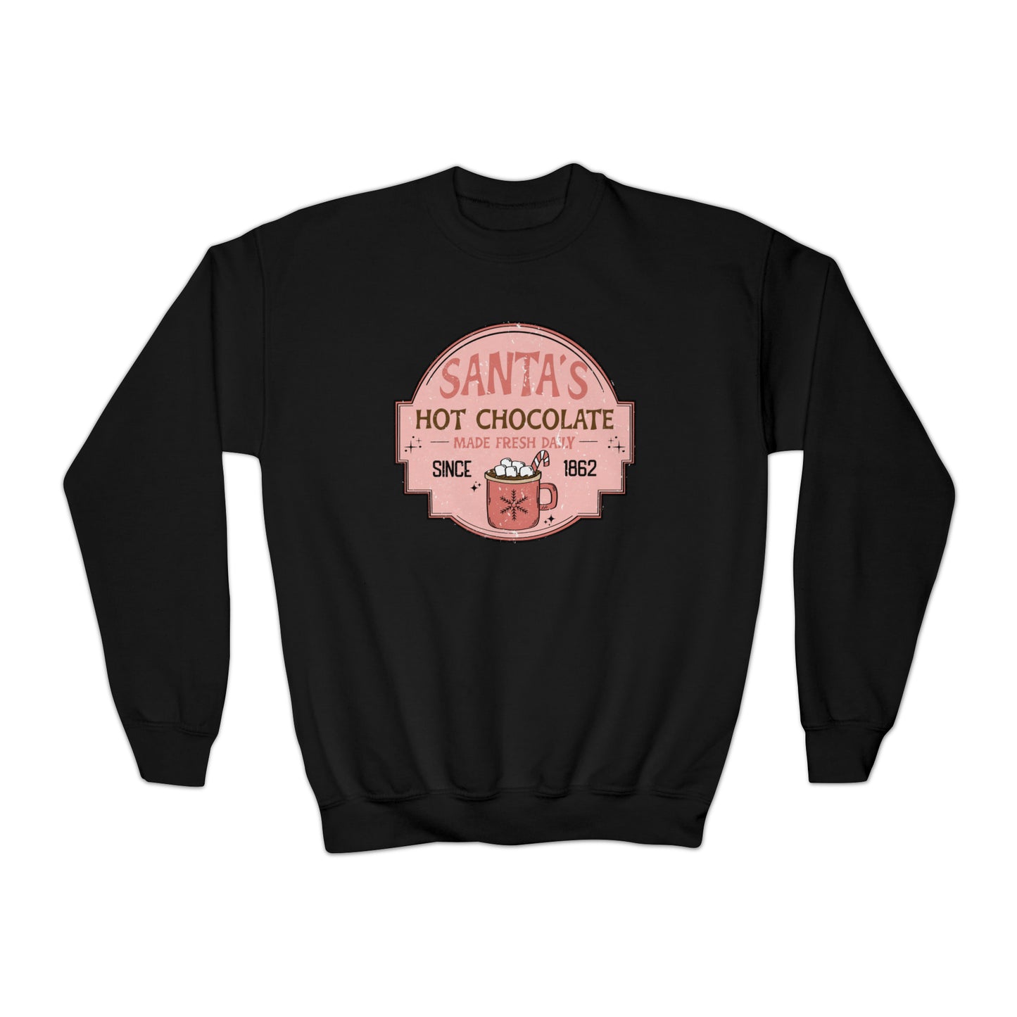 YOUTH - Santa's Hot Chocolate Christmas/ Holiday Youth Crewneck Sweatshirt