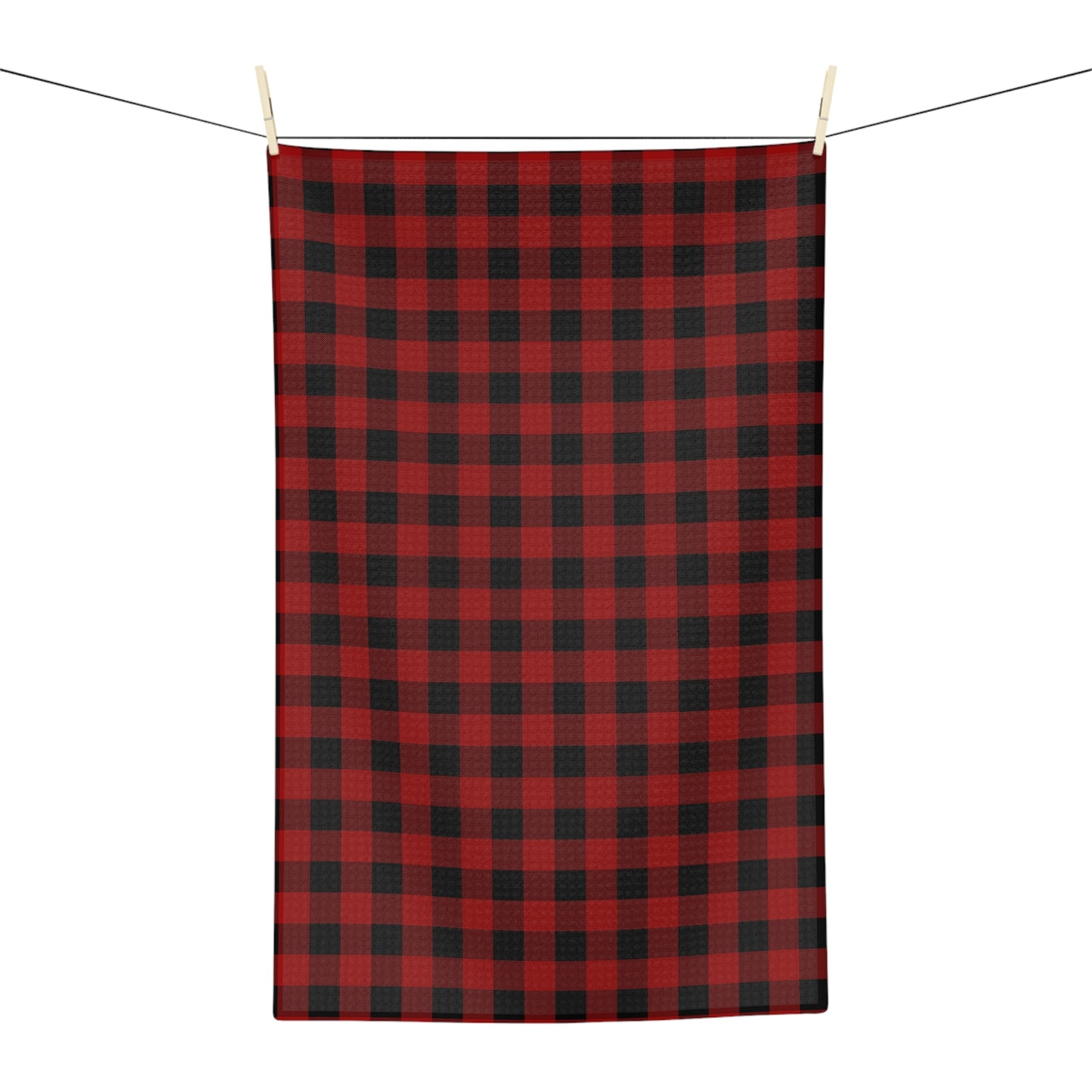 Red and Black Buffalo Plaid Christmas/ Holiday Soft Tea Towel