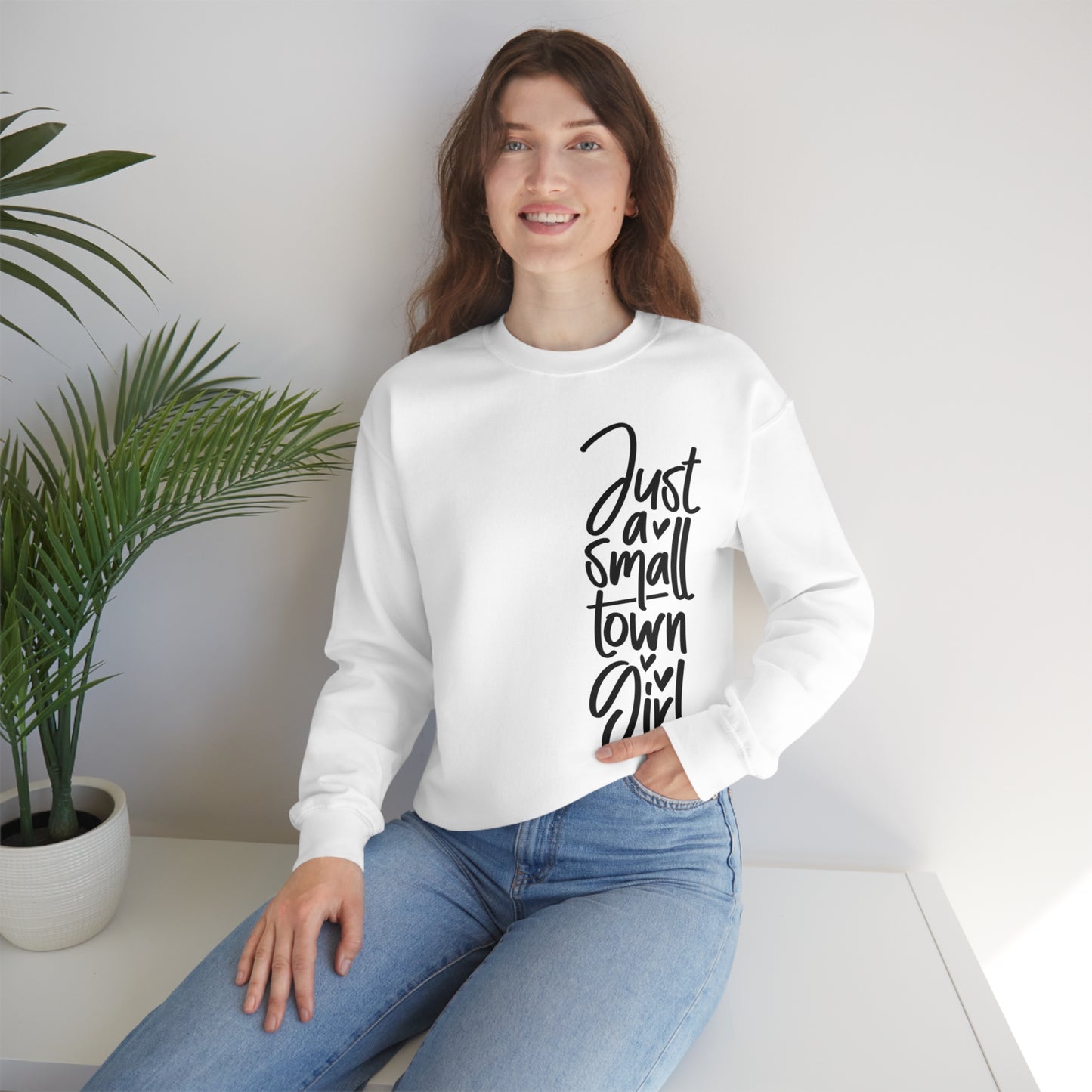 "Just a Small Town Girl" - Unisex Heavy Blend™ Crewneck Sweatshirt