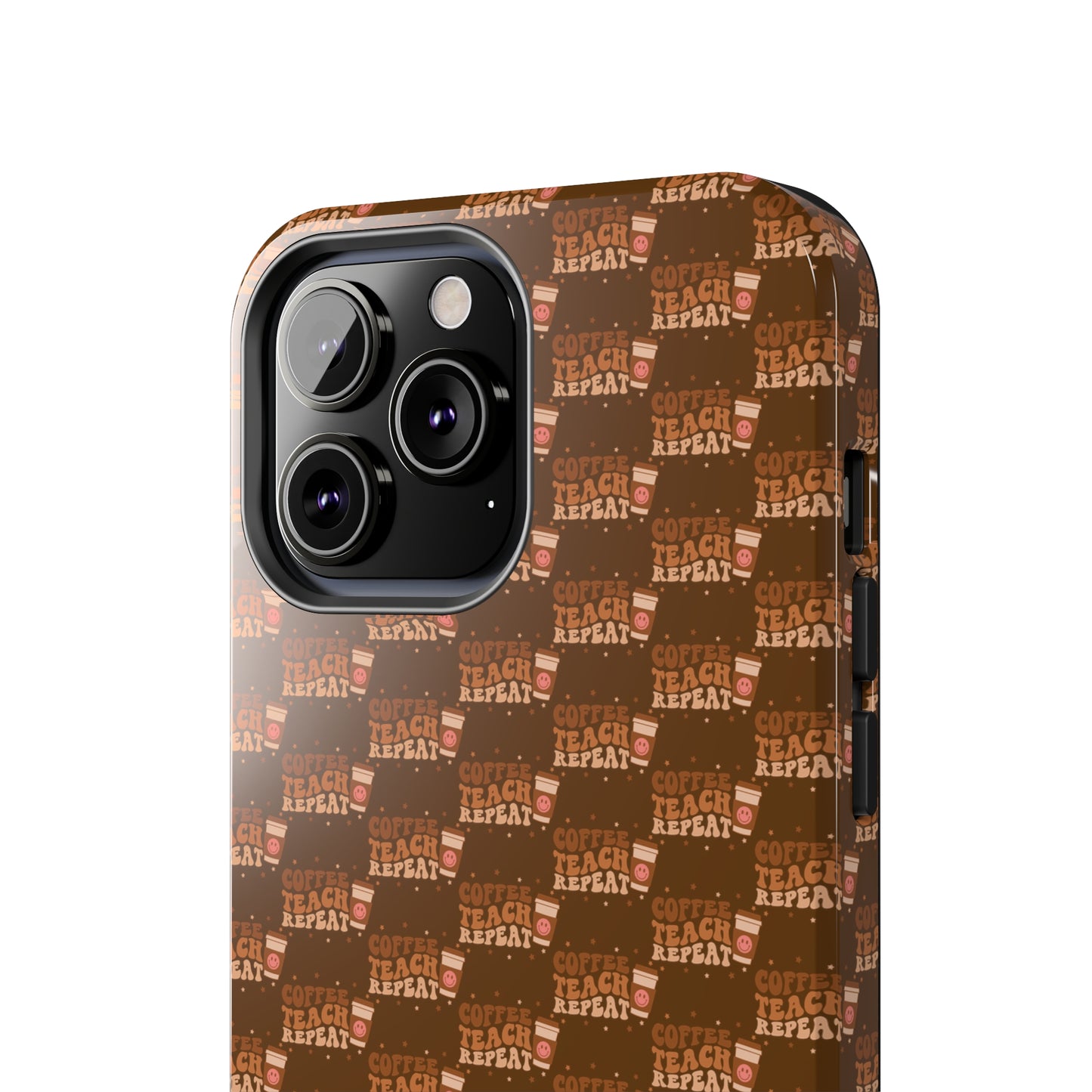 Coffee Teach Repeat Patterned Tough Phone Cases