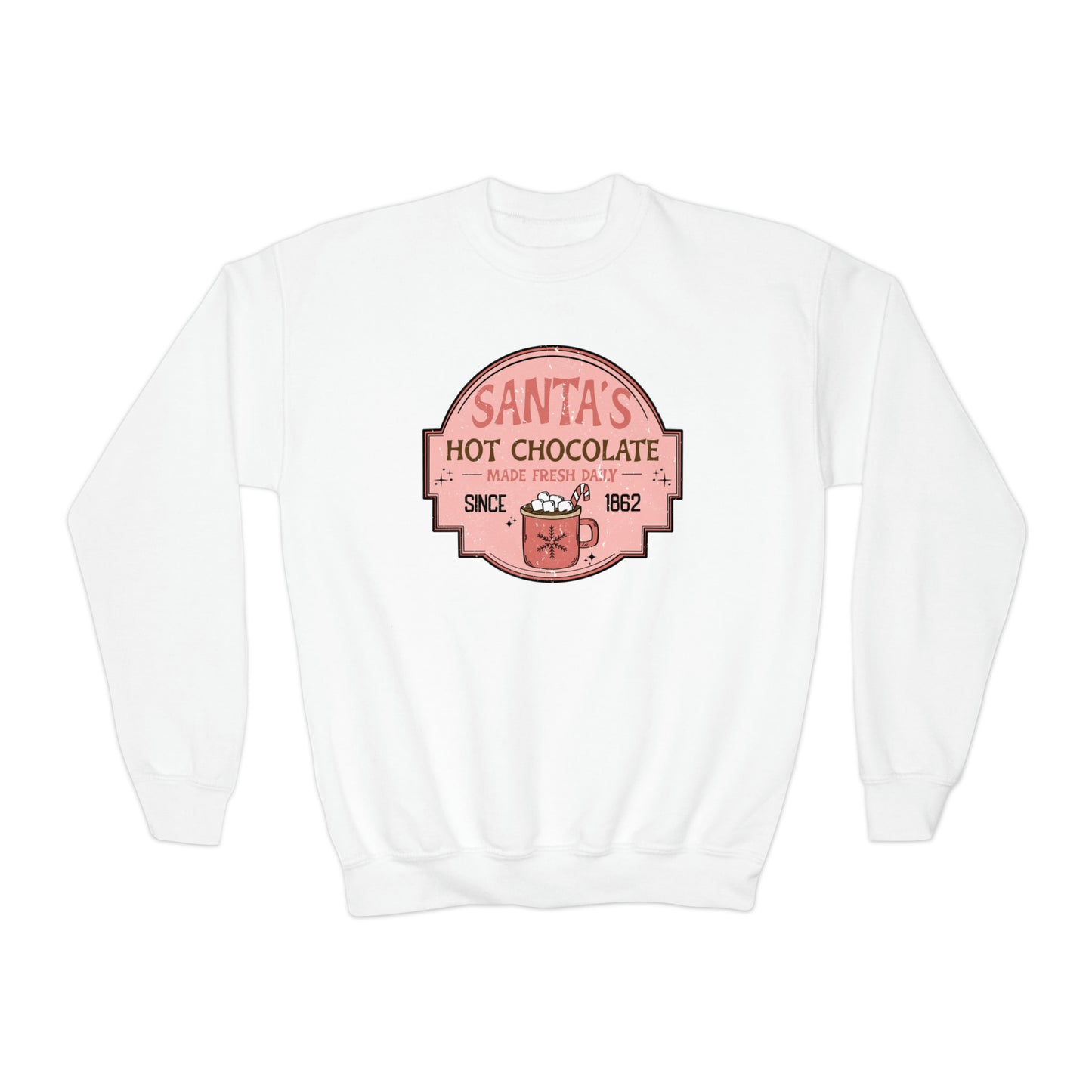 YOUTH - Santa's Hot Chocolate Christmas/ Holiday Youth Crewneck Sweatshirt