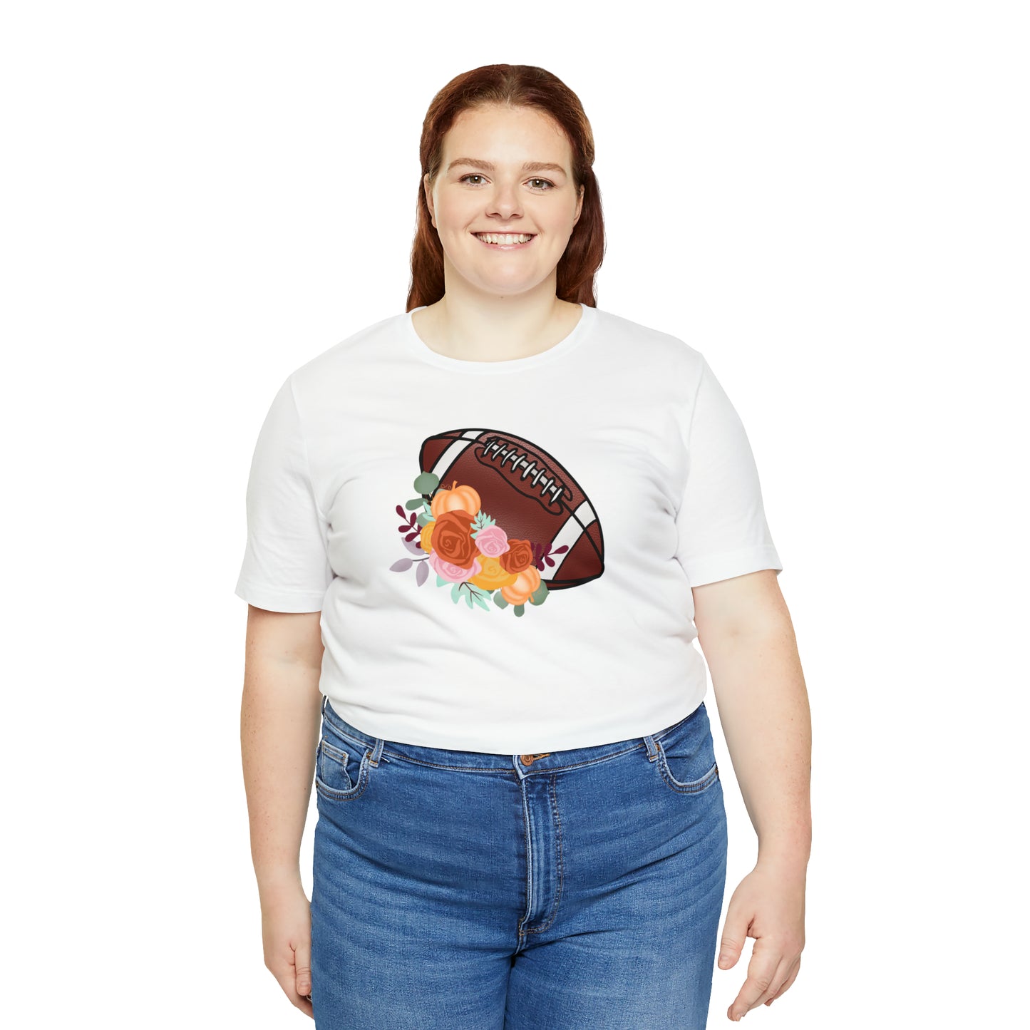 Fall Floral Football  T-Shirt