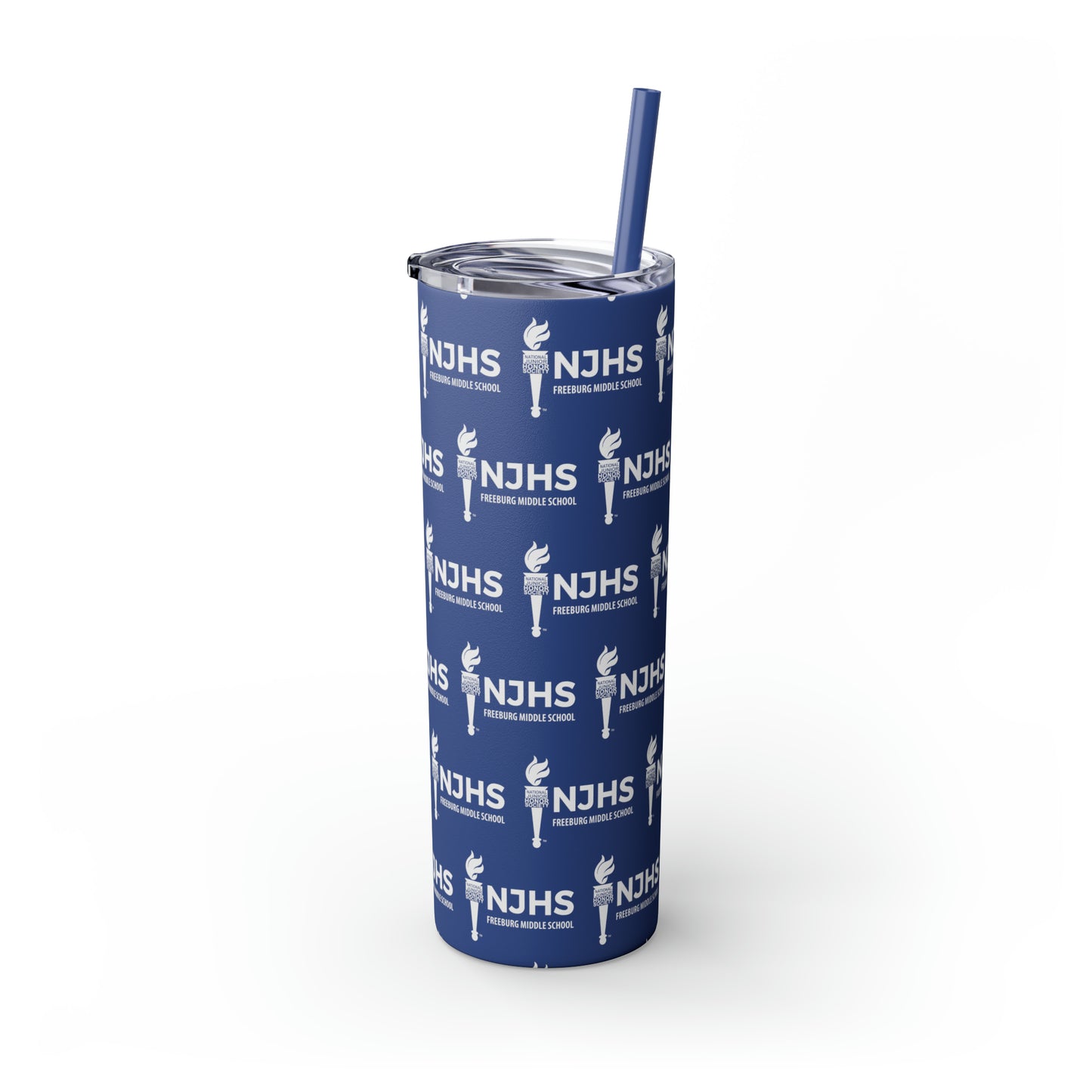 NJHS Logo Skinny Tumbler with Straw, 20oz