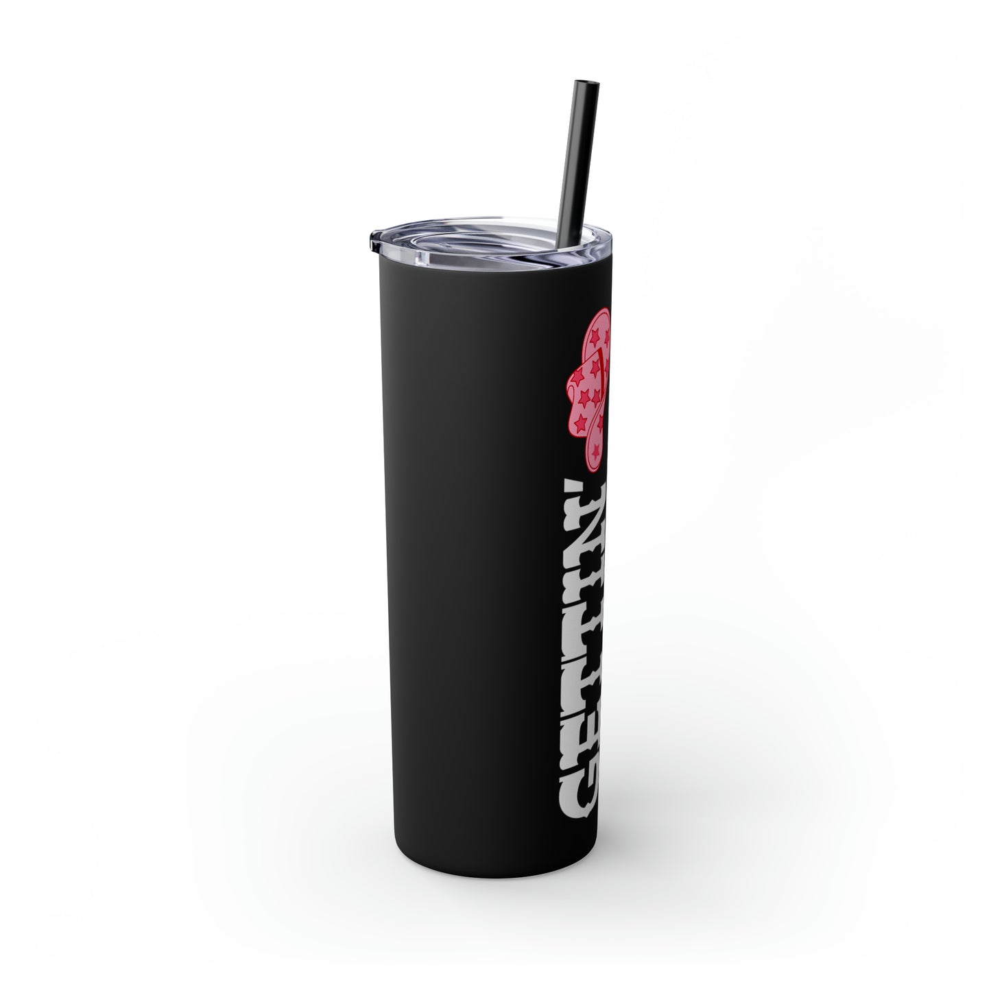 Gettin Hitched Skinny Tumbler with Straw, 20oz