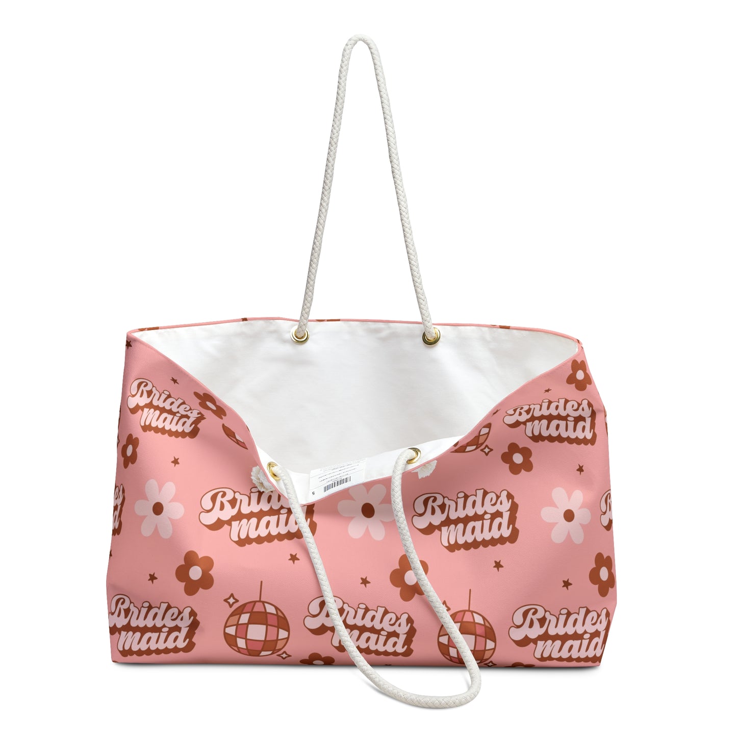 Pink Bridesmaid Disco Weekender Bag