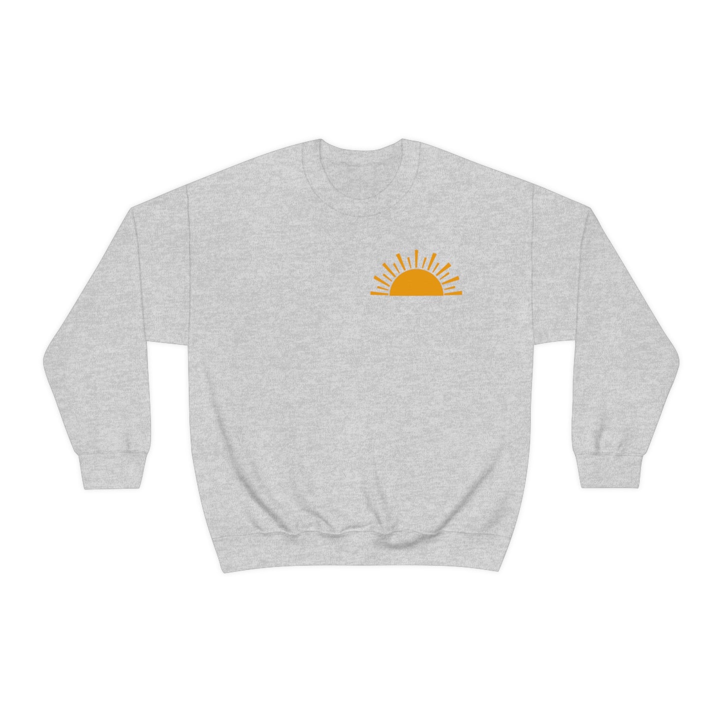 "Sunshine on My Mind" (Front & Back Design) - Unisex Heavy Blend™ Crewneck Sweatshirt