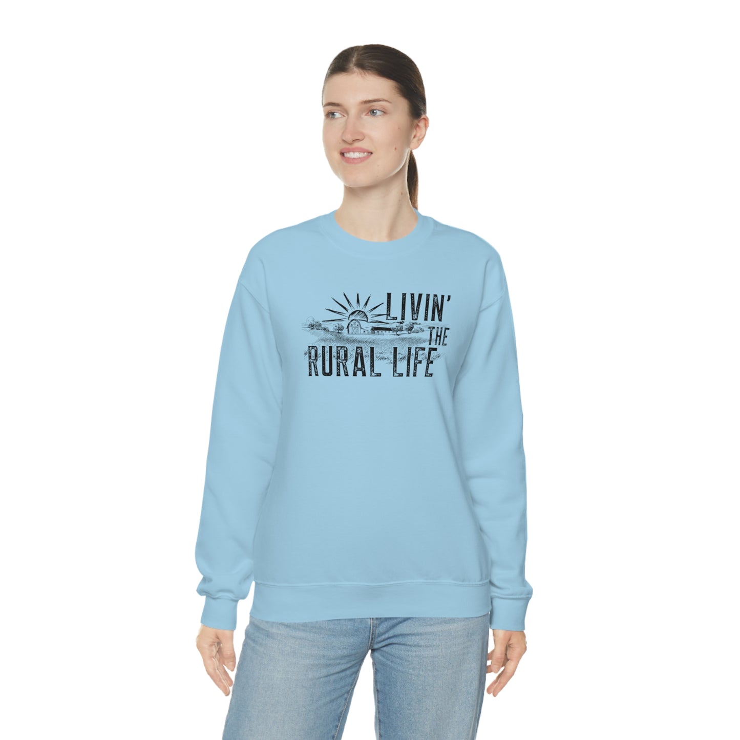 "Livin' the Rural Life" - Unisex Heavy Blend™ Crewneck Sweatshirt