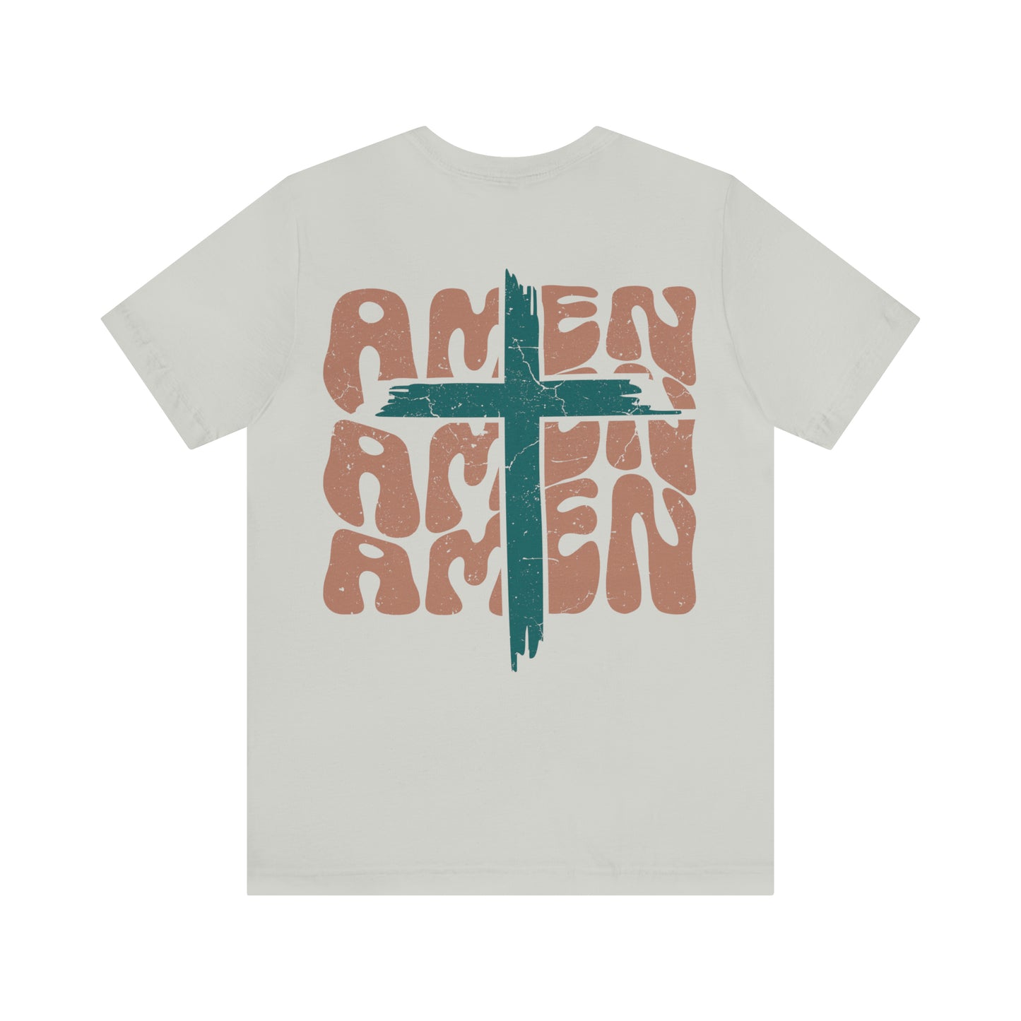 Amen Amen Amen with Cross Front and Back Design T-Shirt