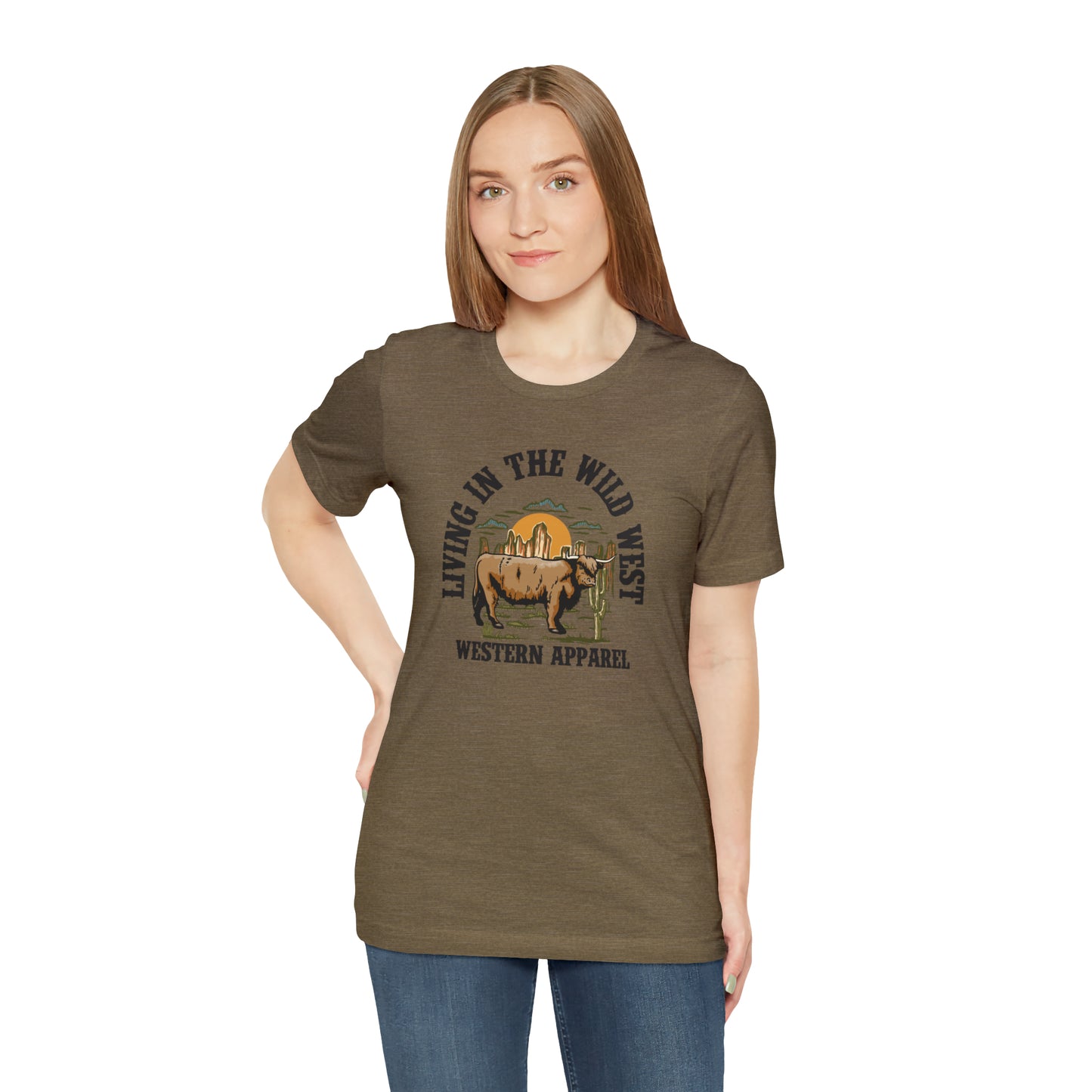 "Living in in the Wildwest" Unisex Jersey Short Sleeve Tee