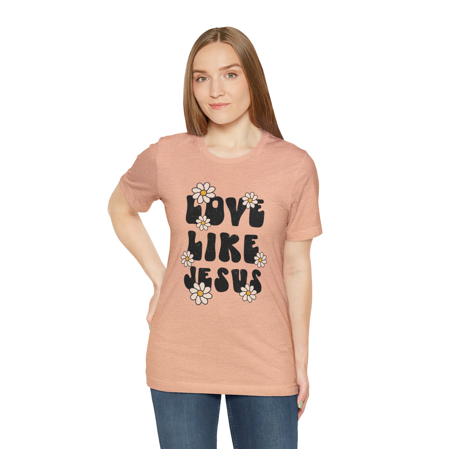 Distressed Daisy Love Like Jesus T-Shirt