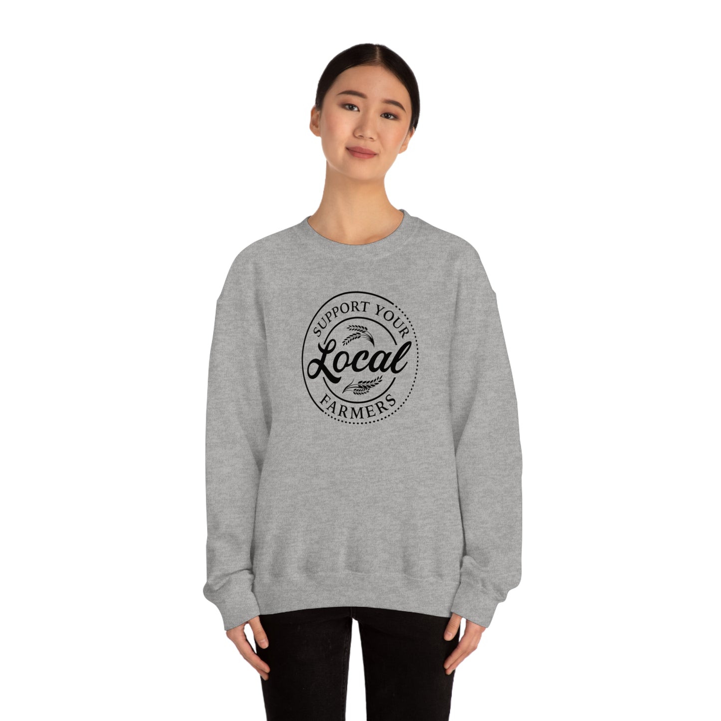 "Support Your Local Farmers" - Unisex Heavy Blend™ Crewneck Sweatshirt