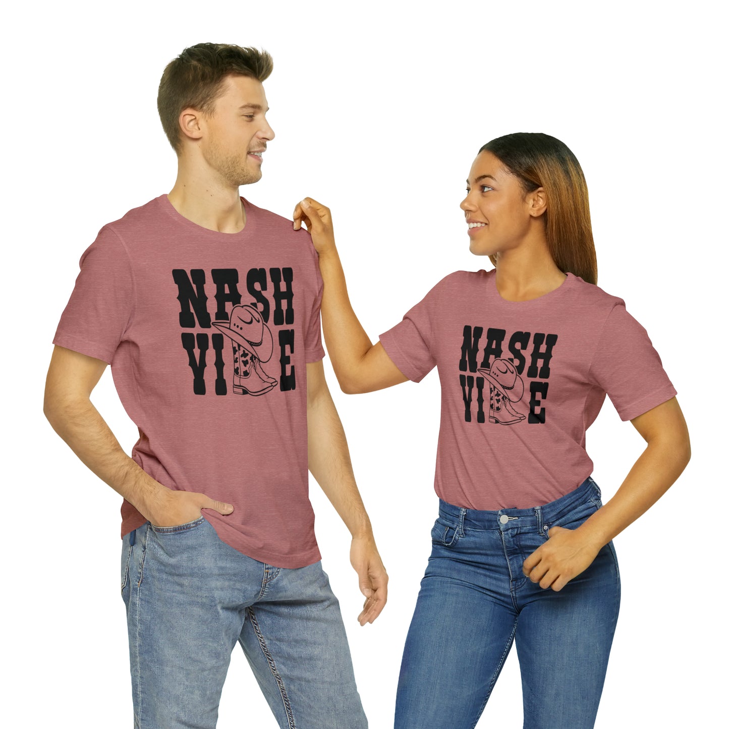 Nashville Country Shirts with Cowboy Boots as LL Unisex Jersey Short Sleeve Tee