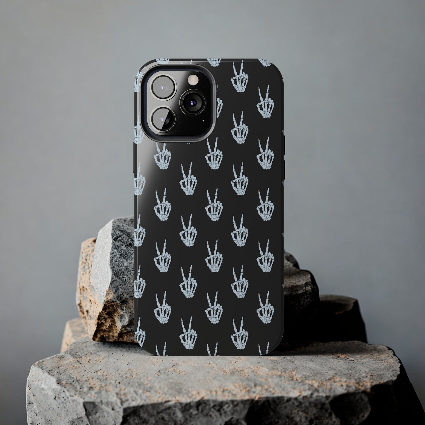 Skeleton Hand Peace Sign Tough Phone Cases