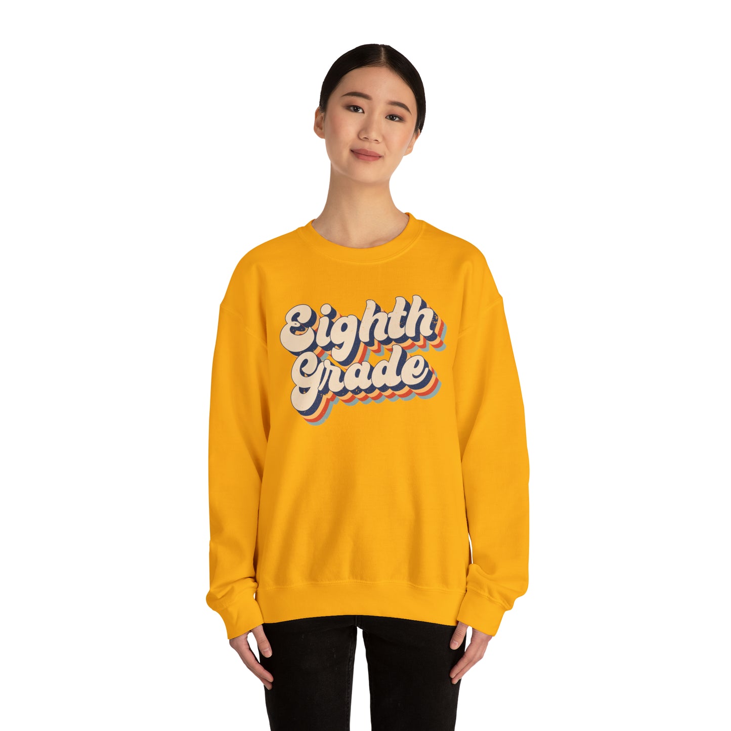 Retro Eighth Grade Unisex Heavy Blend™ Crewneck Sweatshirt