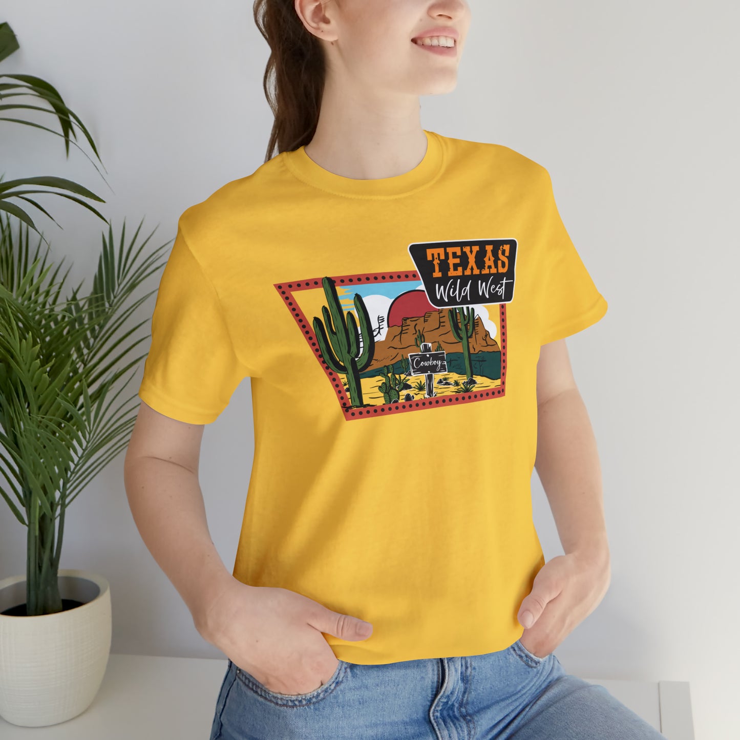 Texas Wild West Unisex Jersey Short Sleeve Tees