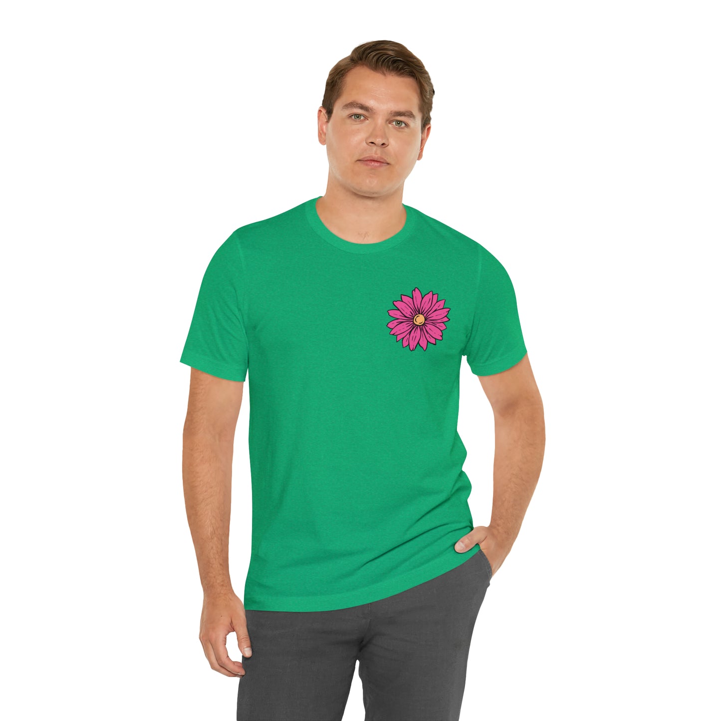 TWO SIDED Positive Energy T-Shirt (Flower on Front - Positive Energy on Back) Christian T-Shirt