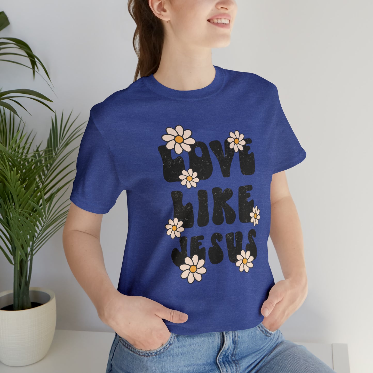 Distressed Daisy Love Like Jesus T-Shirt