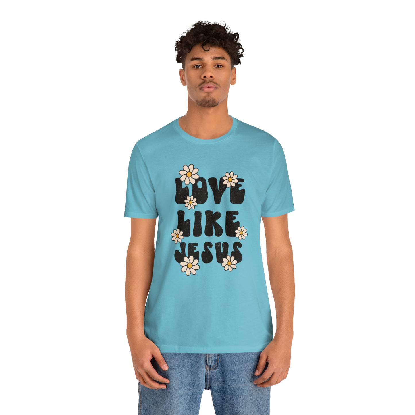 Distressed Daisy Love Like Jesus T-Shirt