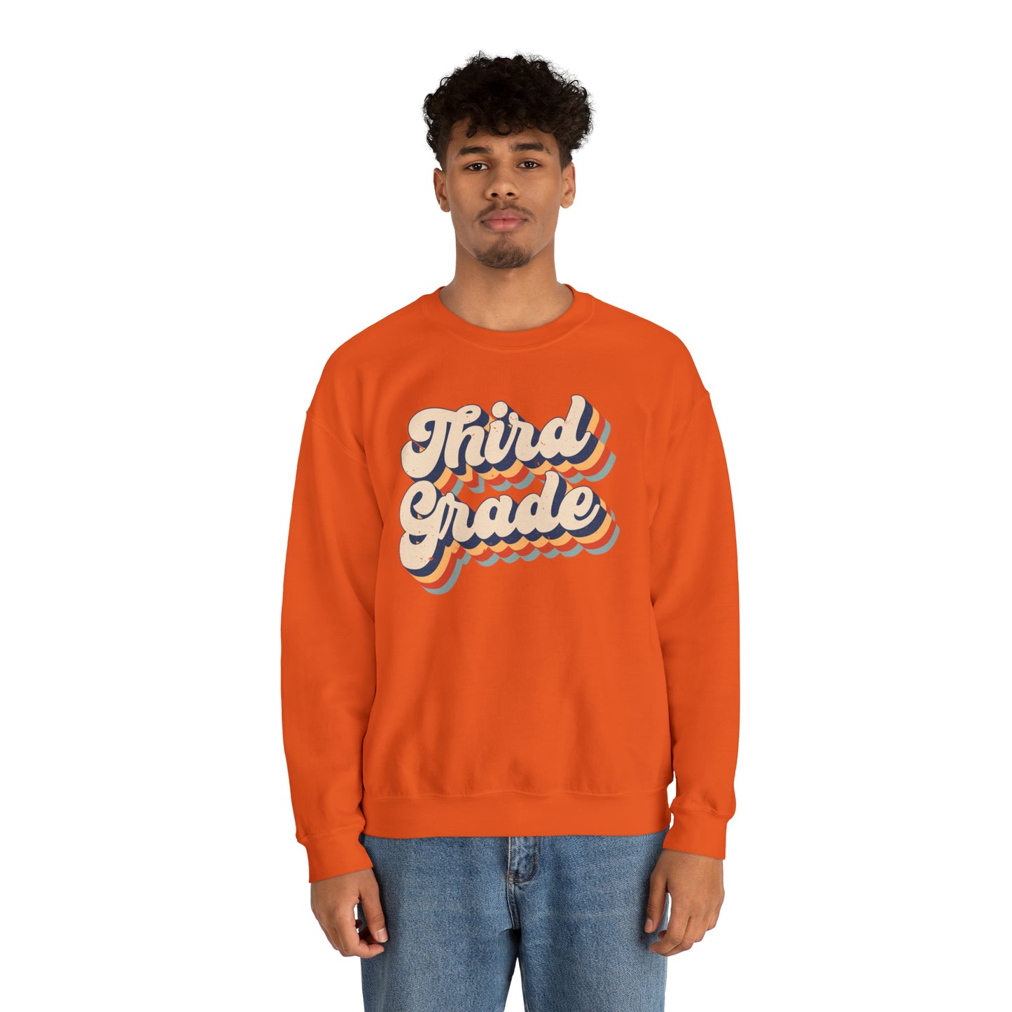 Retro Third Grade Unisex Heavy Blend™ Crewneck Sweatshirt