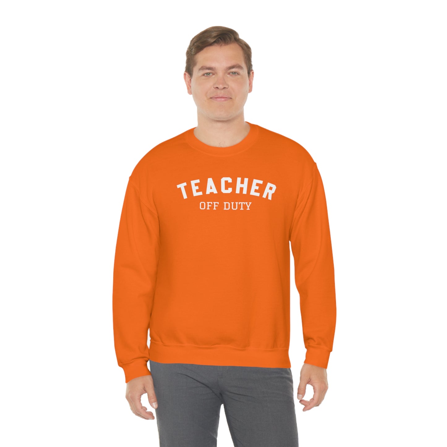 "Teacher Off-Duty" - Unisex Heavy Blend™ Crewneck Sweatshirt