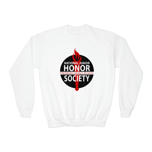 YOUTH - National Junior Honor Society Red and Black Design Youth Crewneck Sweatshirt