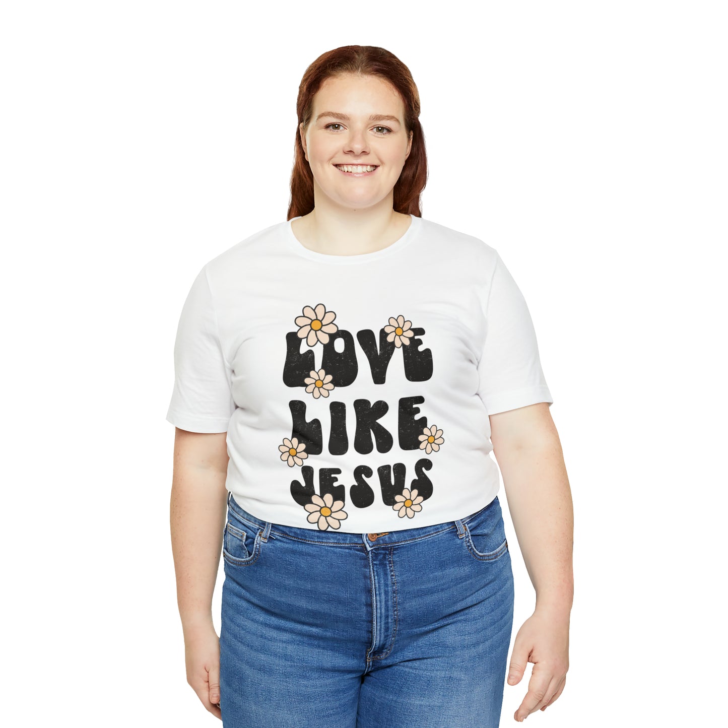 Distressed Daisy Love Like Jesus T-Shirt