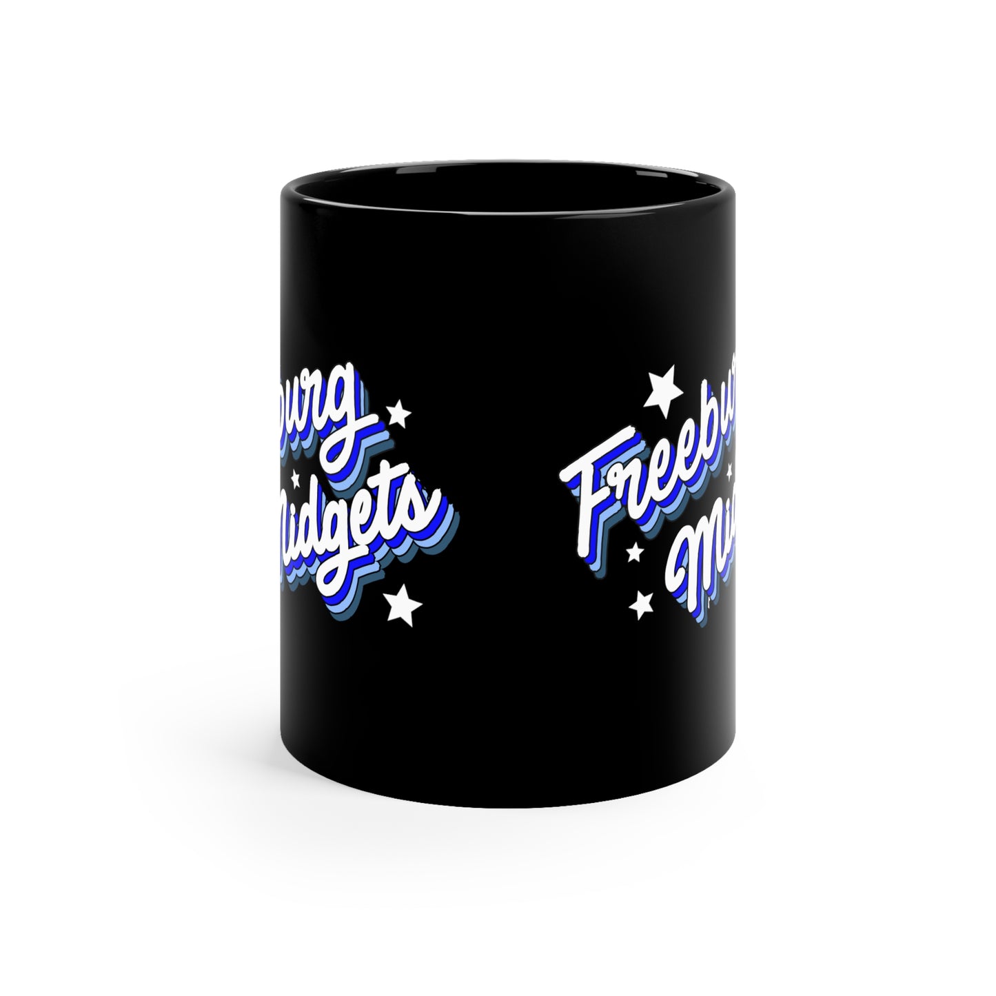 Black Retro Freeburg Midgets 11oz Black Mug