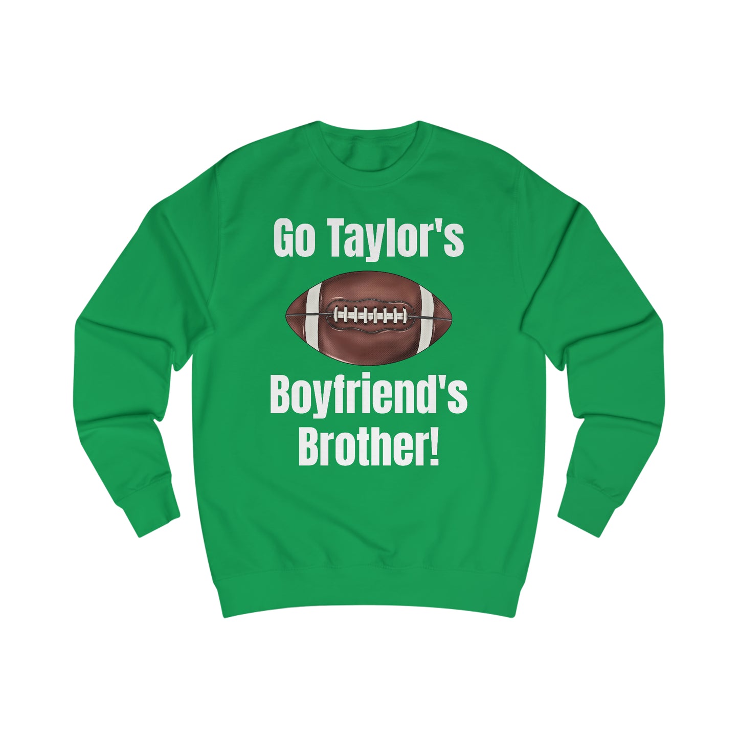 Go Taylor's Boyfriend's Brother Football Sweatshirt with Kelce 62 on back Unisex Heavy Blend™ Crewneck Sweatshirt - FRONT and BACK Design