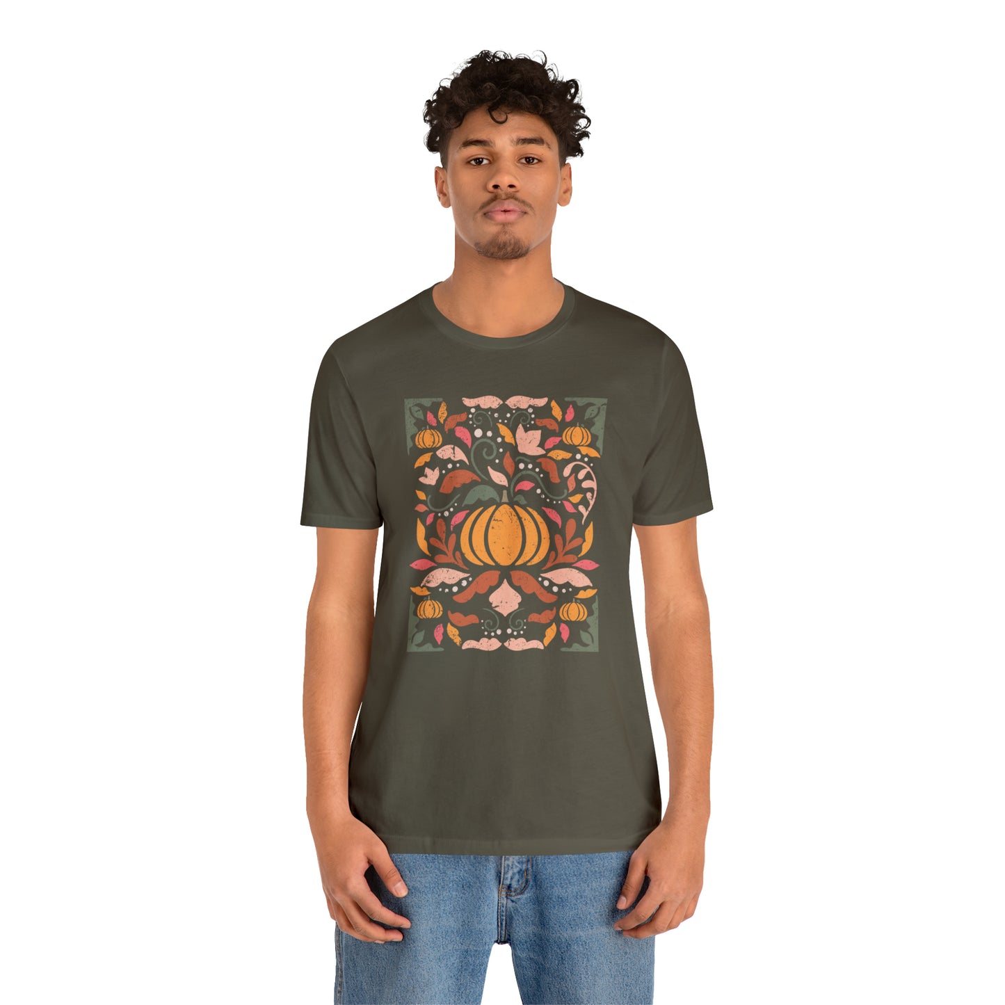 Distressed Boho Fall Floral Mural T-Shirt