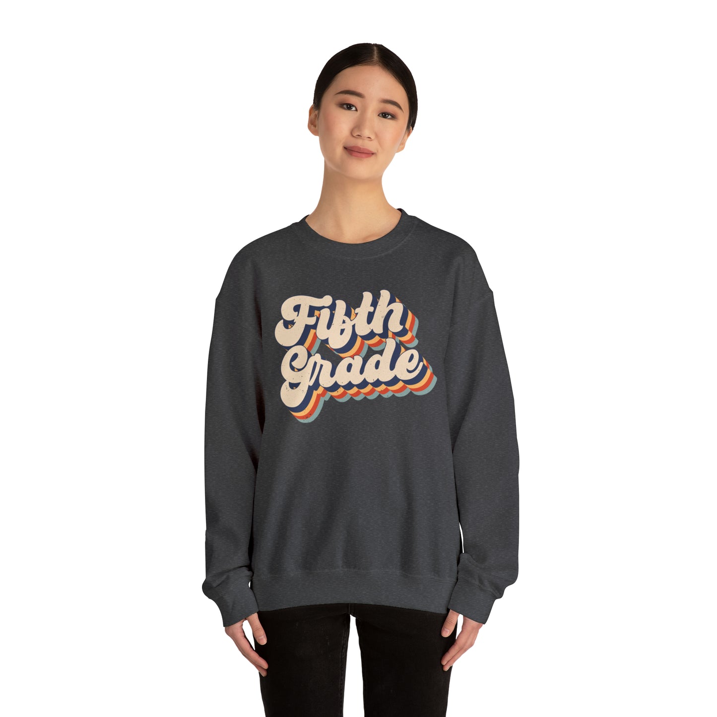 Retro Fifth Grade Unisex Heavy Blend™ Crewneck Sweatshirt