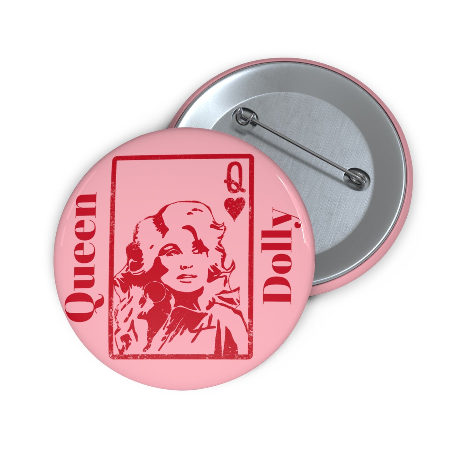 Dolly Queen of Hearts Custom Pin Buttons